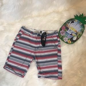 Red blue stripe short men